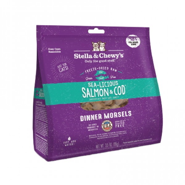 Stella & Chewy's Freeze Dried Salmon & Cod Dinner Morsels for Cat 3.5oz