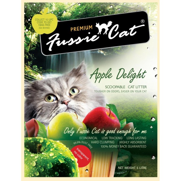 Fussie Cat 高竇貓蘋果味礦物砂 5L