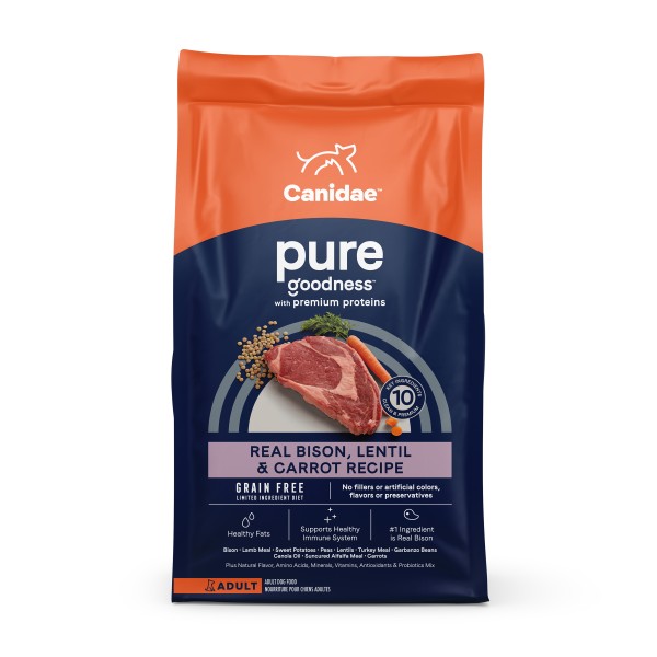 Canidae Pure Real Bison, Lentil & Carrot Recipe12lb