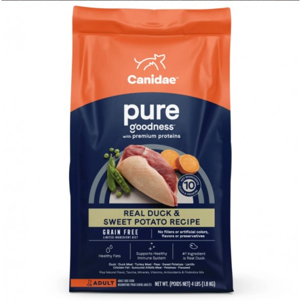 Canidae Pure Real Duck & Sweet Potato Recipe 4lb